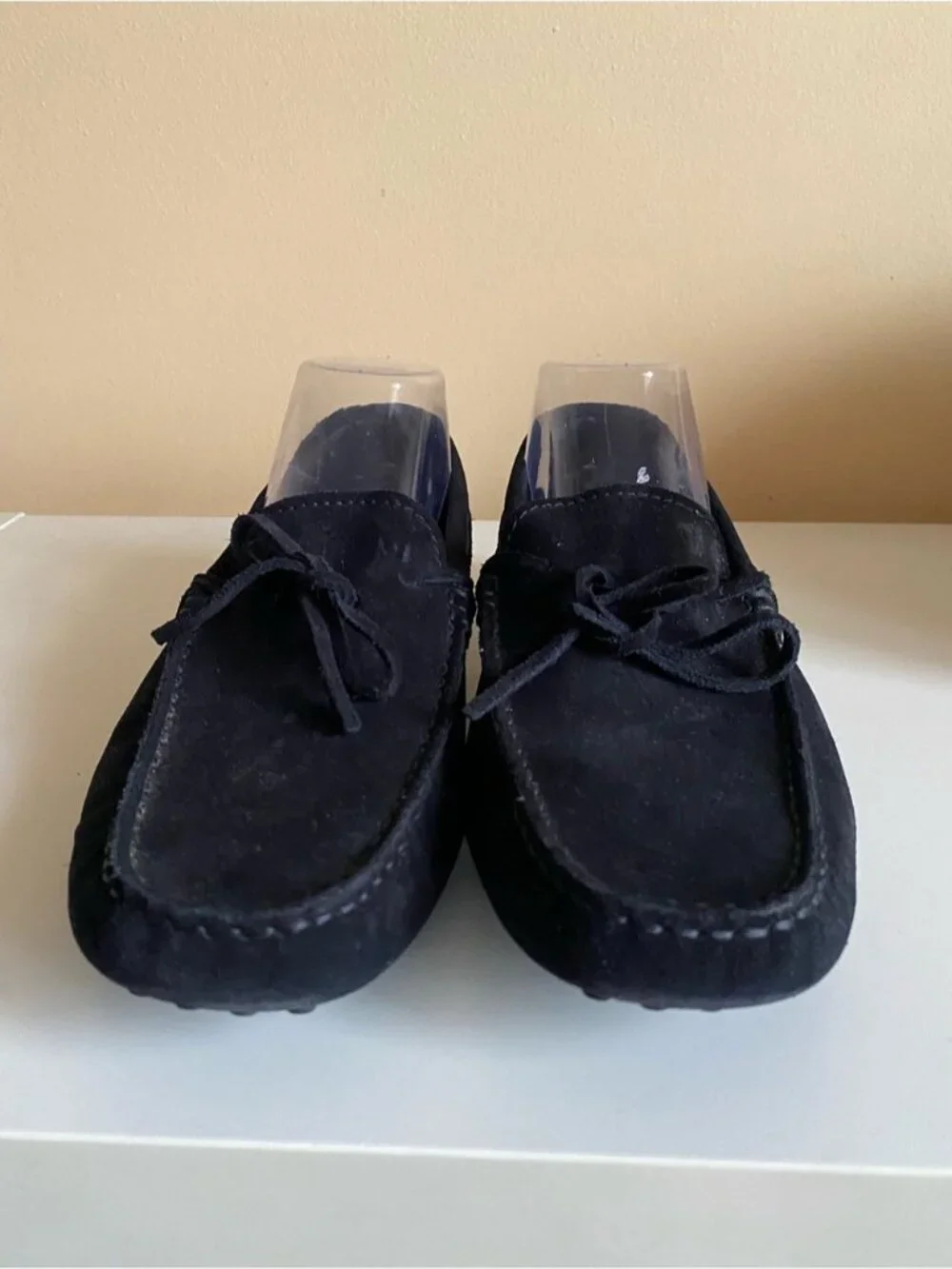 Tod’s Gommino Suede Driving Loafers Moccasin Shoes Men 6 Black Luxury Old Money
